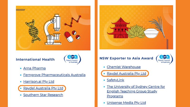 RAYDEL Australia được đề cử ở 2 hạng mục tại NSW Export Awards 2025