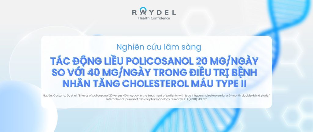 Tác động của liều Policosanol 20 mg/ngày so với 40 mg/ngày trong điều trị bệnh nhân tăng cholesterol máu type II