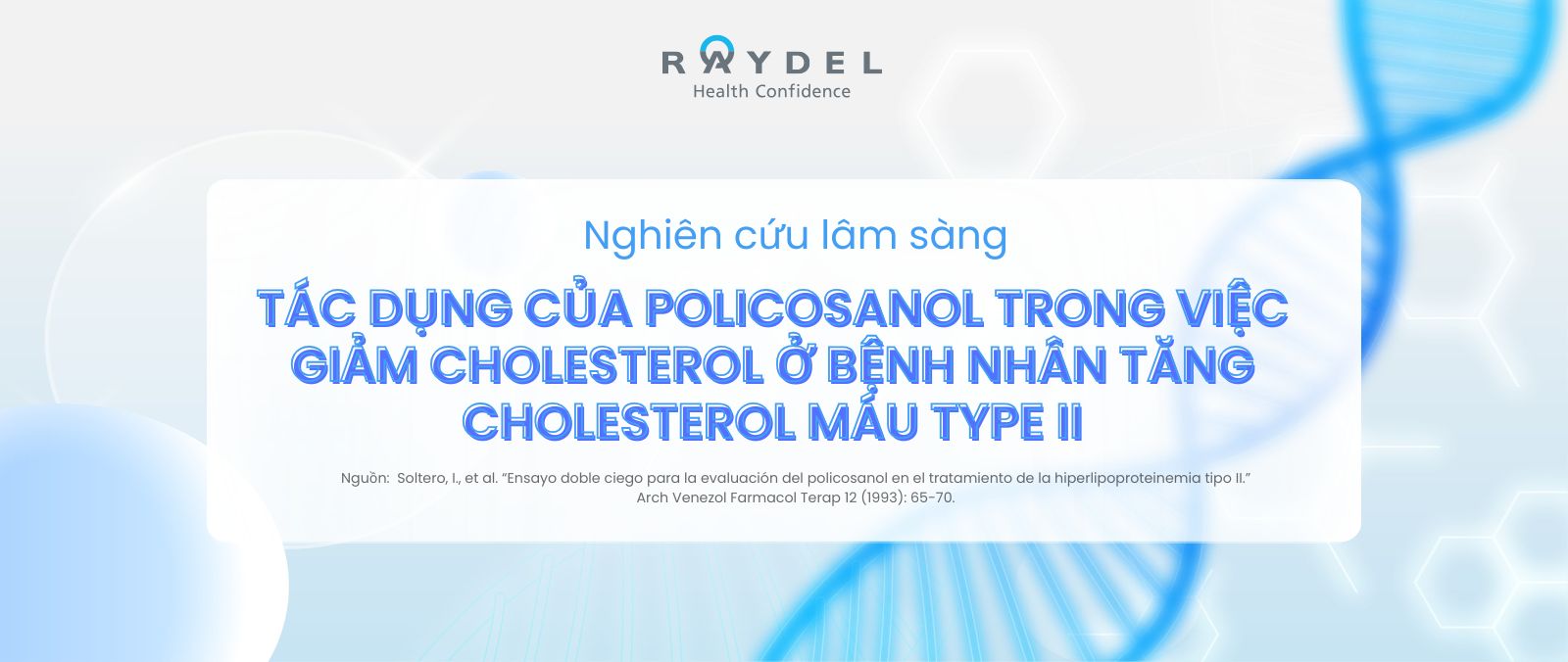 Tác dụng của policosanol trong việc giảm cholesterol ở bệnh nhân tăng cholesterol máu type II